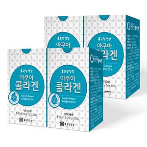 종근당건강 아쿠아 콜라겐 30포 4개 / 먹는 피쉬 어류 가루 분말
