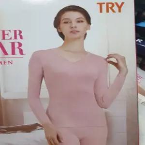 1 벌 TRY 90-110호 여자 센트 9부 여상하 면 얇은 내복 갱수네 순면 베이지 핑크 엄마 할머니 효도 선물 봄 가을 짱