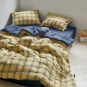 쁘리엘르 빈티지무드 세미마이크로 차렵이불, Q, 옐로우, 1개