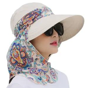(UV인증) 멀티스카프 자외선차단모자/여성 마스크 여름 썬캡/햇빛가리개 비치모자/돌돌이 벙거지 농사 등산