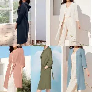 리베레츠 코튼100롱셔츠자켓2종세트