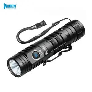 우벤 C2 LED후레쉬 2000루멘 고휘도 소형 손전등 충전식 경호원 순찰 군용 군인 랜턴 고성능 라이트