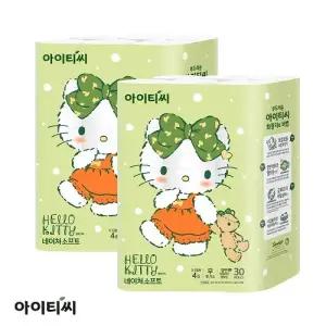 [헬로키티] 네이처소프트 4겹 60롤 (30롤 X 2팩)