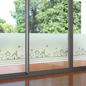 [텐바이텐]창문 유리창 컷팅안개시트지 꼬꼬마동네01_(743745)