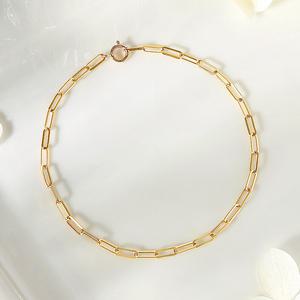 [골드팡] 14k 씬스틸러 클립체인 팔찌