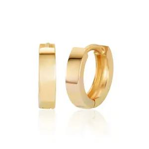 14K 심플 플랫 원터치 링 귀걸이 중 한쌍 MNE38946