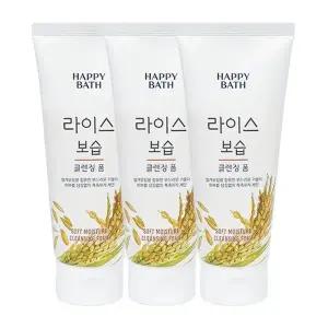 [해피바스] [해피바스] 해피바스 라이스 보습 클렌징폼 200g x3