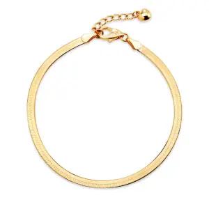 18K 와이드 3mm 스네이크 뱀줄 팔찌 MOB40055