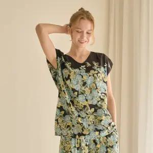 [라페어](김해점)플로럴 블랙 인견 라운지웨어 LWLCAST0295-BK