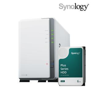 시놀로지 DS223j NAS 2베이 6TB [6TBx1 HDD HAT3300포함] 초기설정 원격지원-공식스토어
