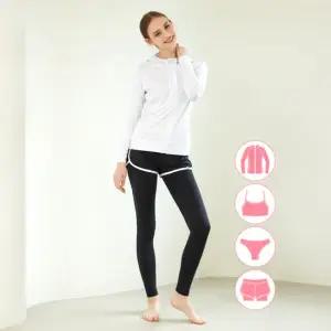 베이직엘르 여성 후드집업 래쉬가드 워터레깅스 세트 BEL-T002H