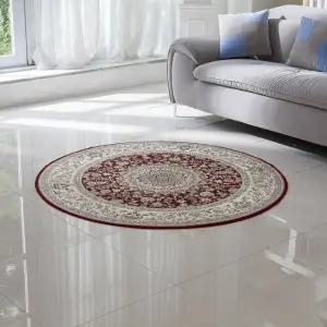 페르시안 원형 카페트 사계절 물세탁 거실 러그 180x180(cm)