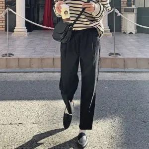 9부 배기핏 밴딩 팬츠 면 스판 여성 빅사이즈 봄 가을