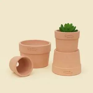 마이플랜트 로자리안 가든팟 허니 에보니 받침 세트 다육이 화분 국산 인테리어 수제 토분