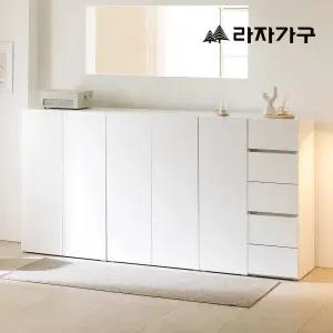 라자가구 밀크 E0 다용도 수납장 서랍장 옷장 400/800