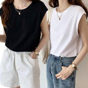 루즈핏 여성 나시티 민소매 라운드 폴리에스테르 레이어드 이너 티셔츠 ODM-WMSLV11