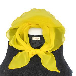 노란색스카프 국내산 쁘띠 삼각스카프 쉬폰소재 은누디자 인