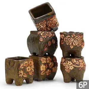 세인화분 엄지 꽃 미니 화분 6P - 콩분 다육 다육이