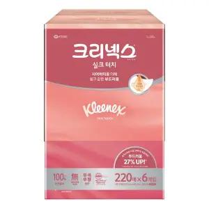 크리넥스 실크 터치 220매 x 6입
