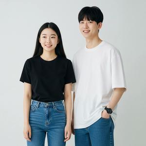 비침없는 20수 두꺼운 라운드 무지 반팔 티셔츠 순면 흰색 흰티 면티 이너티 레이어드 MY27