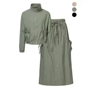 [탱커스]리본 집업 자켓 롱스커트 셋업 TX1OP012L0 _P390095333