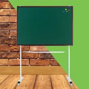 [하프클럽/]학교칠판 청칠판 붙이는 자석보드 월넛 85x120