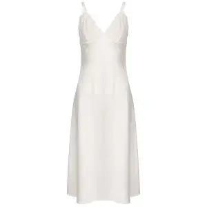 [하프클럽/]여성 브이넥 레이스 샤무즈 풀슬립_아이보리