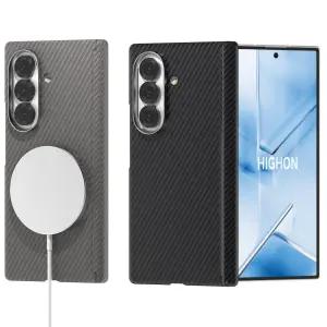 갤럭시 Z폴드 5 6 7 케이스 카본패턴 메탈라인 후면 맥세이프 힌지보호 무선충전 지폴드7