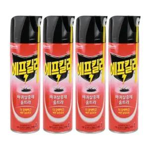 4개 에프킬라 울트라 에어로솔 바퀴살충제 500ml