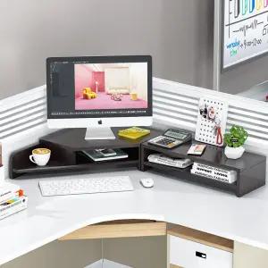 코너모니터받침대 코너 선반 삼각형 노트북 듀얼 컴퓨터