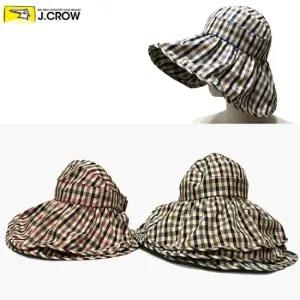 모던 체크 경량 와이어 여성 챙모자 JCC18S-CHWC24)