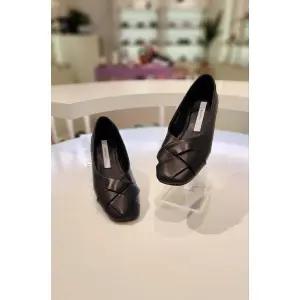 BABARA [] 바바라 스퀘어토 꼬임 플렛슈즈 AAH145 BK 349535