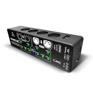 CME H4MIDI WC - 라우터, 필터, 매퍼, 옵션 WIDI 블루투스 MIDI, 독립형 9V 전원 모드가 포함된 USB 호스트 MIDI 인터페이스 기타리스트와 프로듀서에게 완벽합니다