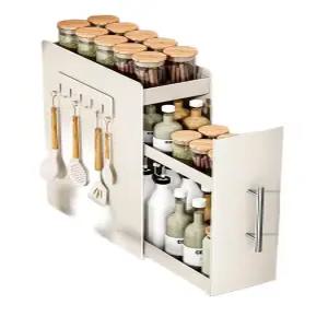 주방 싱크대 위 서랍장 양념 수납장 조미료 슬라이딩 수납 선반