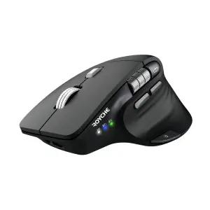 로이체 RX-900S 무선 하프 버티컬 마우스 스마트 스크롤 멀티페어링 블랙