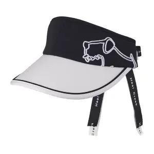 [힐크릭]여성골프모자 H512 여성 배색 리본 바이저 2HCHTSU804BLA_SC