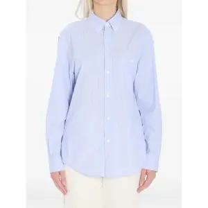 라이트 블루 스트라이프 체스트 패치 포켓 셔츠 2C16B0759 07SX