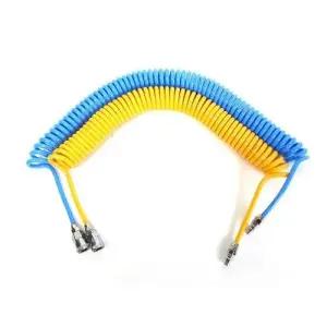 UDT 우레탄코일호스 청색 10x6.5x7.5m 커플링 1191600 커플러장착 에어호스 콤프레샤호스