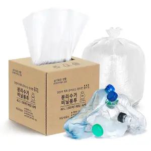 재활용비닐봉투 40L 200매 뽑아쓰는 분리수거 리필봉투