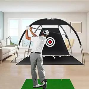 텐트형 골프연습네트 2M 간편설치 접이식 골프 그물망 실내 회사 옥상 가정용 스윙 타켓 연습