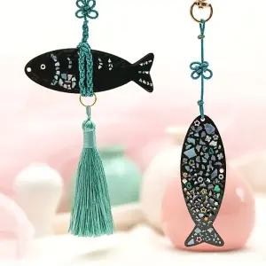 [오피스스쿨] 토단 전통매듭과 자개로 만드는 물고기 키링 1인세트 DIY 전통공예 행운의선물 문화적인 액막이명태한류 우리나라전통문화 외국인선물 자개공예 원데이수업