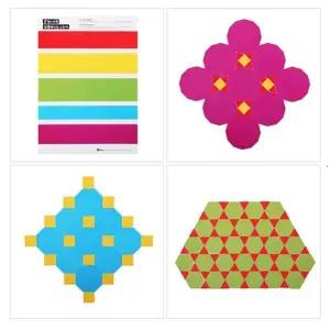 [수지원] 준정다각형 테셀레이션 스티커 (10인용) 학교 기관 단체 수학 수업 교구 재