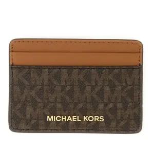 로고 프린트 스티치 엣지 카드지갑 32F1GJ6D0B 200BROWN