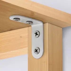 (영달철물) 스텐꺽쇠 코너철 20p세트(40x40mm)/리폼/보강/수리/장식장/책장/진열/우리용/진열장/연결