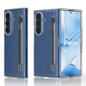 갤럭시 Z폴드7 하이쉘 펜수납 힌지보호 클리어 하드 케이스 제트폴드(터치펜포함)