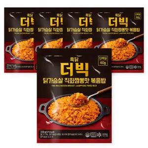 흑닭 더빅 닭가슴살 직화짬뽕맛 볶음밥 350g 5팩