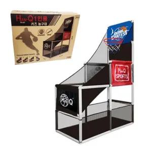 한큐 키즈 농구대 1인용/그물/스포츠/이동식/연습/완구/실내/슈팅/가정용/게임/농구/놀이/네트/어린이