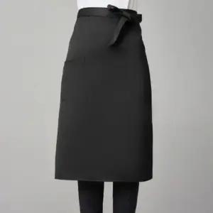 심플 포켓 허리 앞치마(블랙)/돌려/묶기/허리끈/반/앞치마/소지품/건조/세탁/폴리에스테르/구김/없는/교사