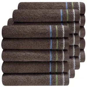 50장/100장 업소용 수건 인쇄무료 브라운 진밤색 미용실 찜질방 펜션 목욕탕 사우나 까페 얇은 업소 대량 구매 타올