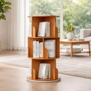 아트박스 가구느낌 팀회전책장 400 4단 책꽂이 원형 수납 360도